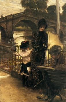 James Tissot : By the Thames at Richmond